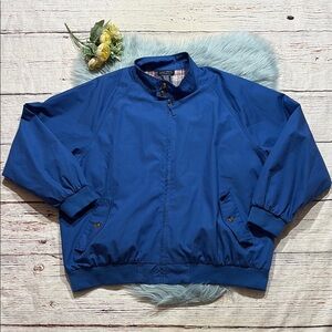 Vintage 90’s John Blair Blue Bomber Jacket sz 2XL